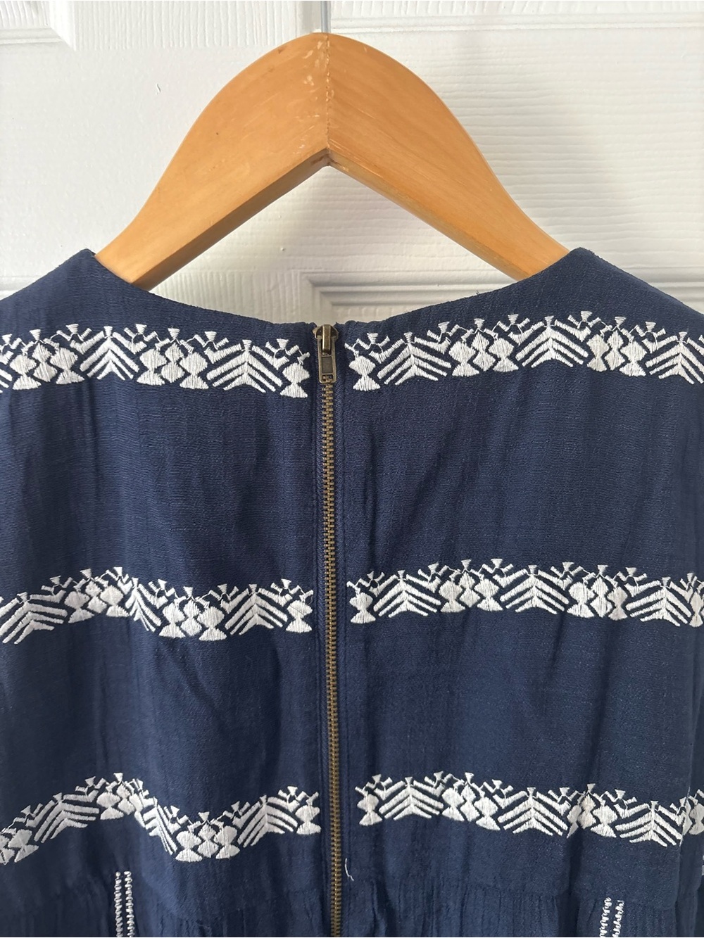 THML Navy Embroidered Dress Size M - Picture 7 of 7